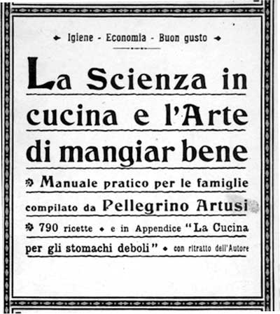 Frontespizio de "La Scienza in cucina e l'Arte del mangiar bene"