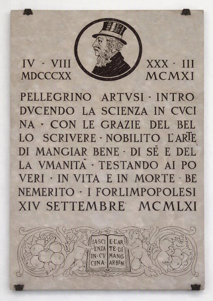 Lapide dedicata a Pellegrino Artusi