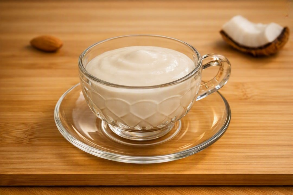 un assaggio della mousse al cocco