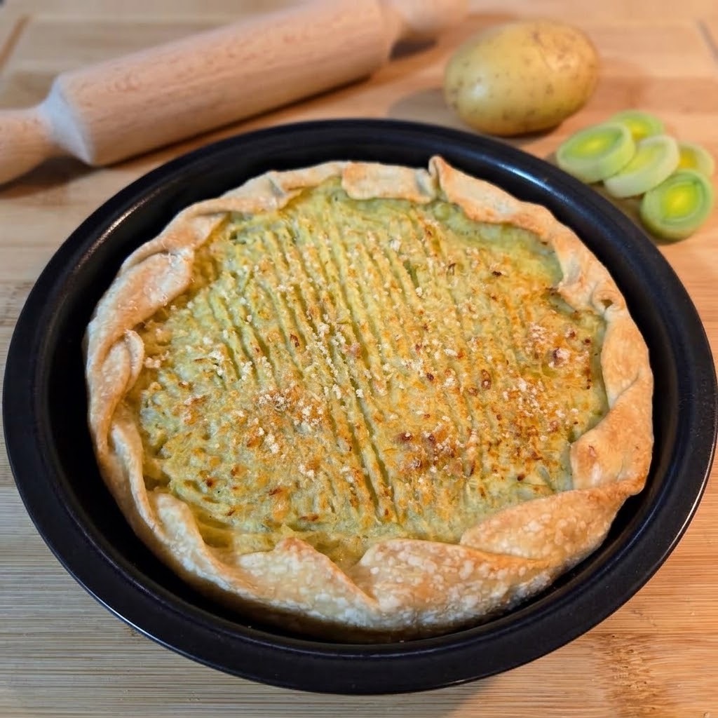 Torta patate e porri