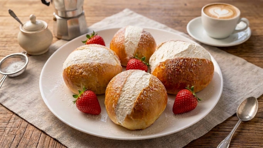 Maritozzo panna e fragola